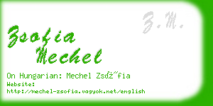zsofia mechel business card